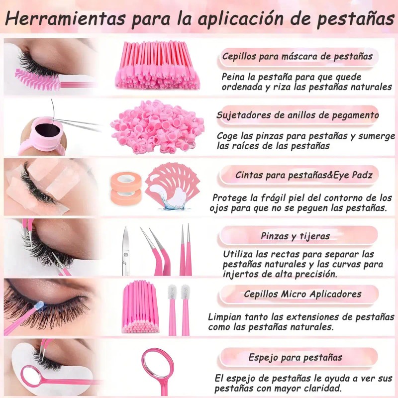 Kit Profesional De Extensión De Pestañas Kit De Pestañas Con