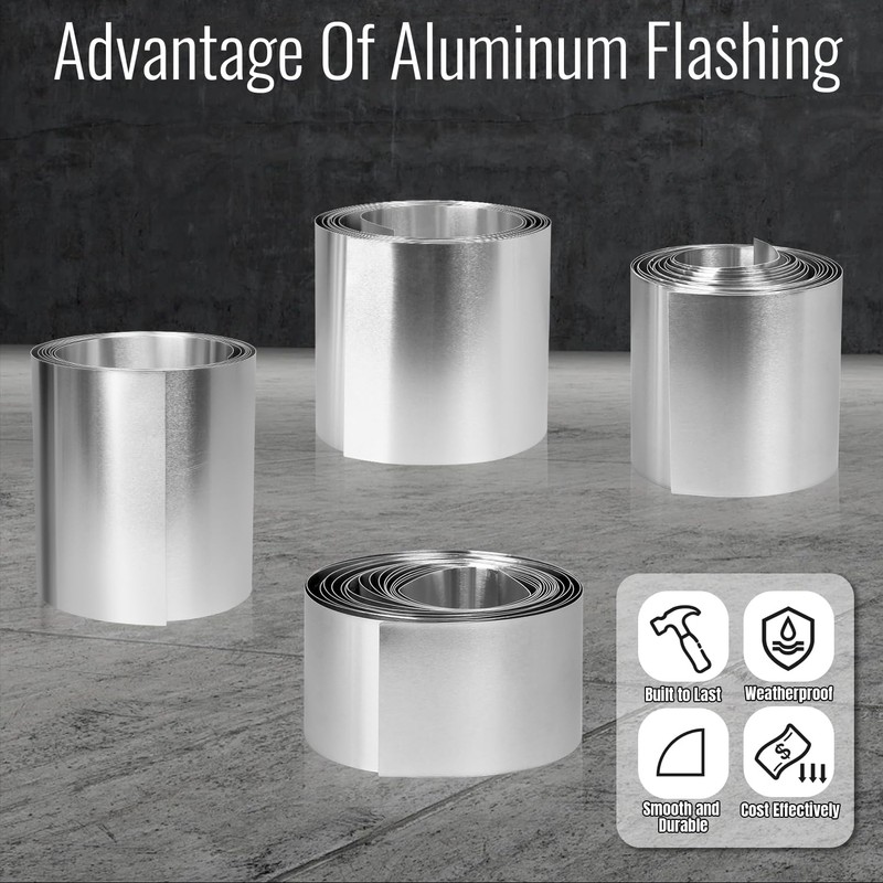 YIEMI Aluminum Flashing Roll，Aluminum Sheet Roll 3500x50x0.5mm(LxWxT) Applicable to Various