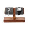 Papten SM21502 Wooden Watch Stand, For 2 Pieces, Luxury, Stylish,