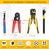 Crimpadora Terminal Cable Eléctrico 1200Pzs, Pinza Pelacable Alicates Alambre Engarzado,