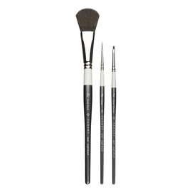 Pan Art Synthetic Brush Set No.00-04 - Allround - 3 Piece Set - Ideal for Painting & Detailing