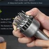 Stainless Steel Meat Tenderizer Tool With Cleaning Brush,Sharp Needle Poultry