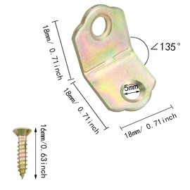 ITROLLE 135 Degree Corner Brace 20PCS 18x18x18mm Iron Silver Furniture Corner Brackets