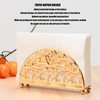 Napkin Holder Electroplating Hollow Iron Pattern Desktop Vertical Gold Metal