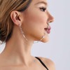 Atentuyi Boho Crystal Nose Ring Chain To Ear Silver Dangle