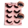 Natural Fluffy False Eyelashes, 4 Pairs Full Volume Eyelash for
