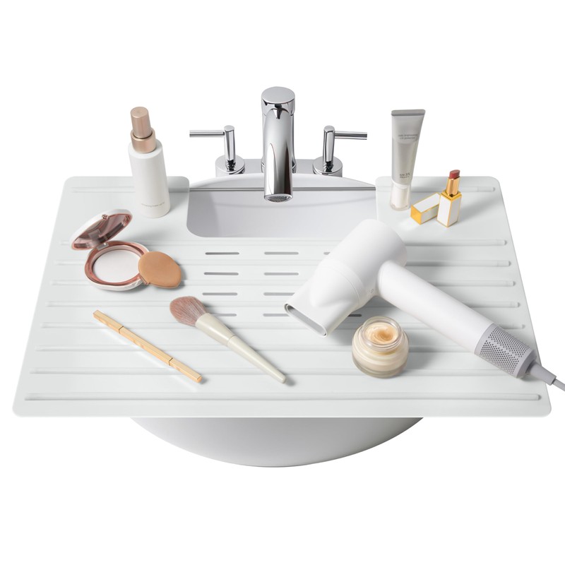 Maplefield Bathroom Sink Cover for Counter Space, Heat Resistant Silicone