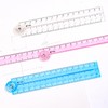 3PCS Folding Ruler 30cm Foldable Ruler Clear Ruler 15cm Transparent