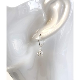 Sterling Silver Ball Earrings with Lever backs - 100% Hypoallergenic and Allergy Free (6)
