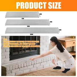 BALAPET Thick Memory Foam Fireplace Baby Proofing, 90x14 in Soft Fireplace Cover Hearth Cushion Baby Proof, Velvet Protectors for Children Proofing, Edge Protector(Gray,14x90in)