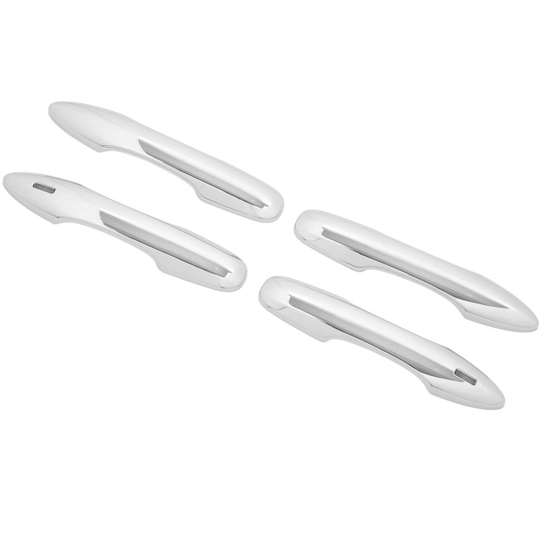 4PCS Exterior Door Handle Cover Trim ABS Chrome Self Adhesive