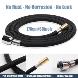 Kitchen Hose for Kohler Kitchen Faucet Parts K-1219935-BC，Pull Down Faucet Hose Replacement K-1304674-BC, Chrome Finish, 68 Inches