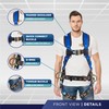 Palmer Safety Fall Protection Full Body 5 point Harness, Padded