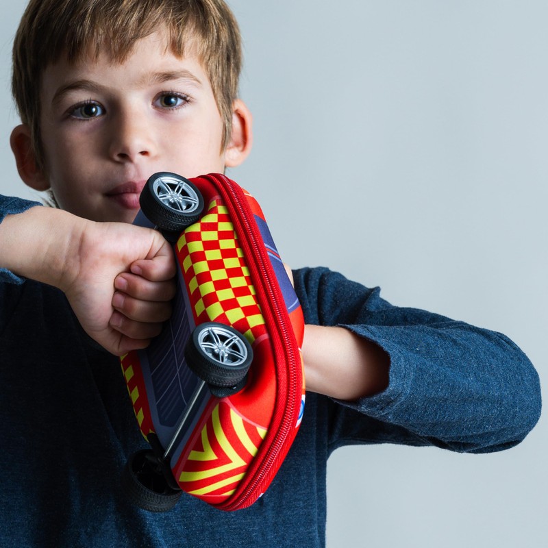 ZIPIT Fire Truck Pencil Case for Boys | Large Capacity