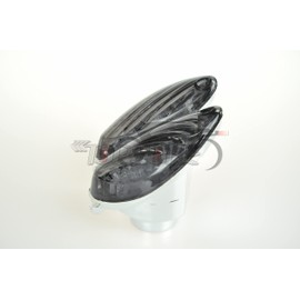 TOPZONE Compatible for 2008-2019 Suzuki HAYABUSA - GSX1300R; Front/Rear Turn Signal Blinker Lamp Light Idicator (Smoke Lens, LED Rear Turn Signal)