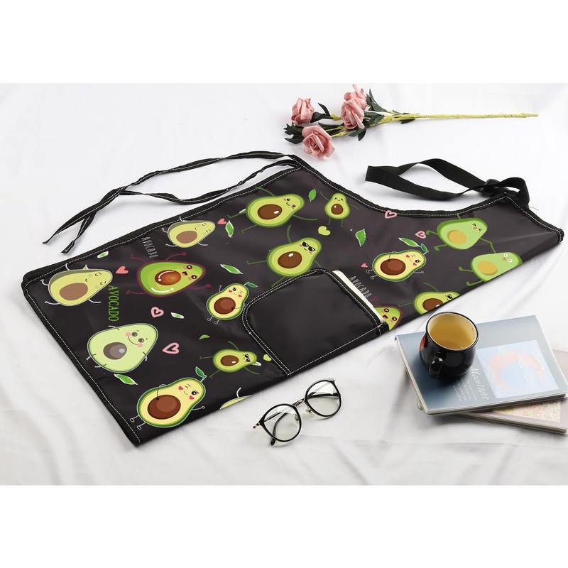 ENSIANTH Funny Avocado Apron Avocado Cooking Kitchen Aprons with Pockets