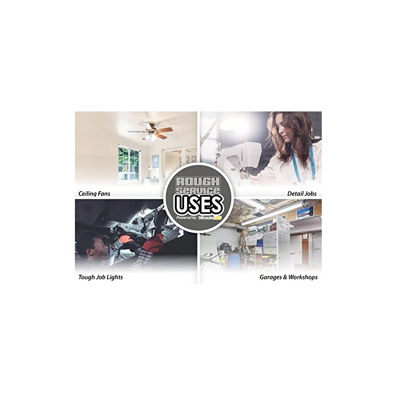Miracle LED Rough Service 100W Replacement LED Garage Door Bulb,