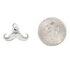 LGU Sterling Silver Oxidized Fancy Mustache Charm