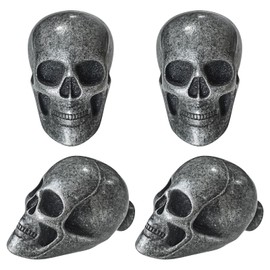 BAMI-LEE House Vintage Skull Cabinet Knob,4 Piece Furniture Cabinet Handle for Kitchen Dresser Cupboard Wardrobe with Screws (Ancient tin)