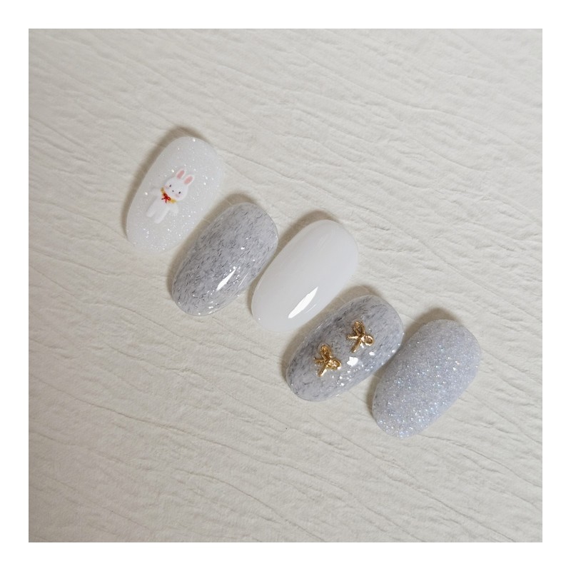 Snowdoll Handmade Nail Tips - Almond Midi / 스노우돌 수제네일팁
