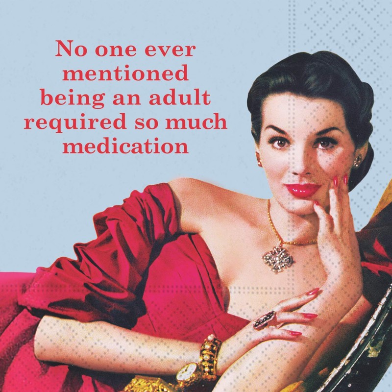Retro Cocktail Napkin - Women Men Cocktail Napkin Funny Boxed