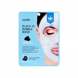 I&LIP Black O2 Bubble Mask Charcoal 20g 1 sheet / 아이앤립 블랙 오투 버블 마스크 숯 20g 1sheet