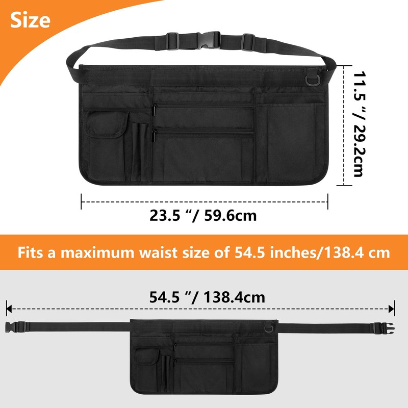Rexmica Waitress Apron with Multiple Pockets, Server Apron Half Apron