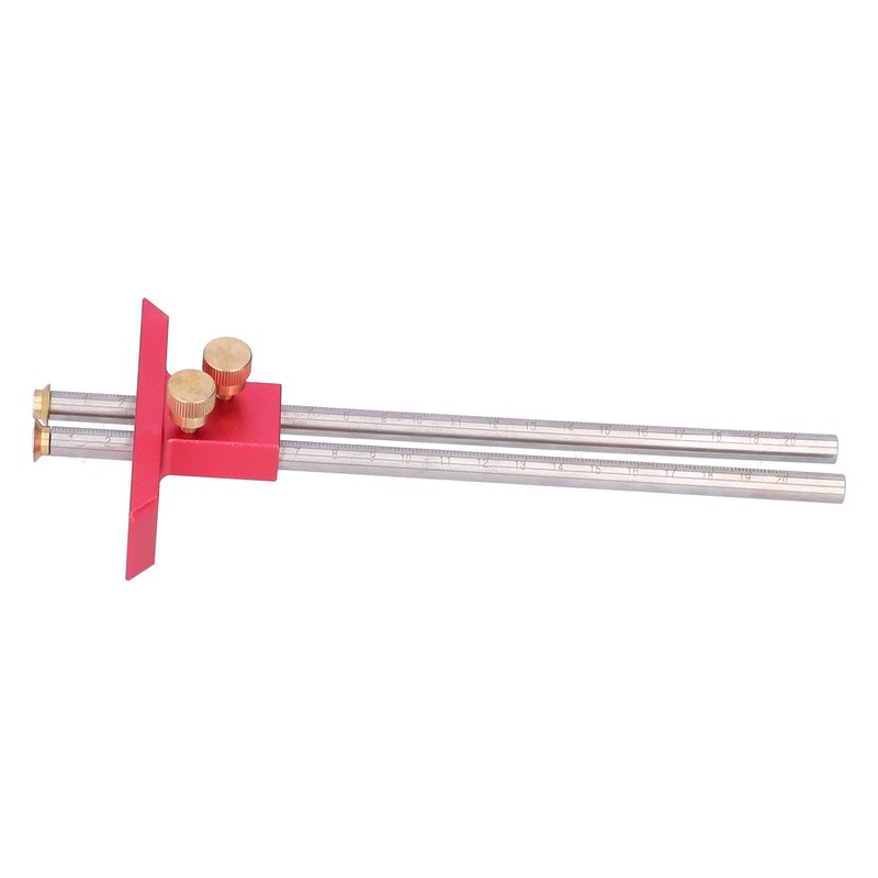 Woodworking Marking Gauge 20cm Clear Scale Double Head Scriber Ruler