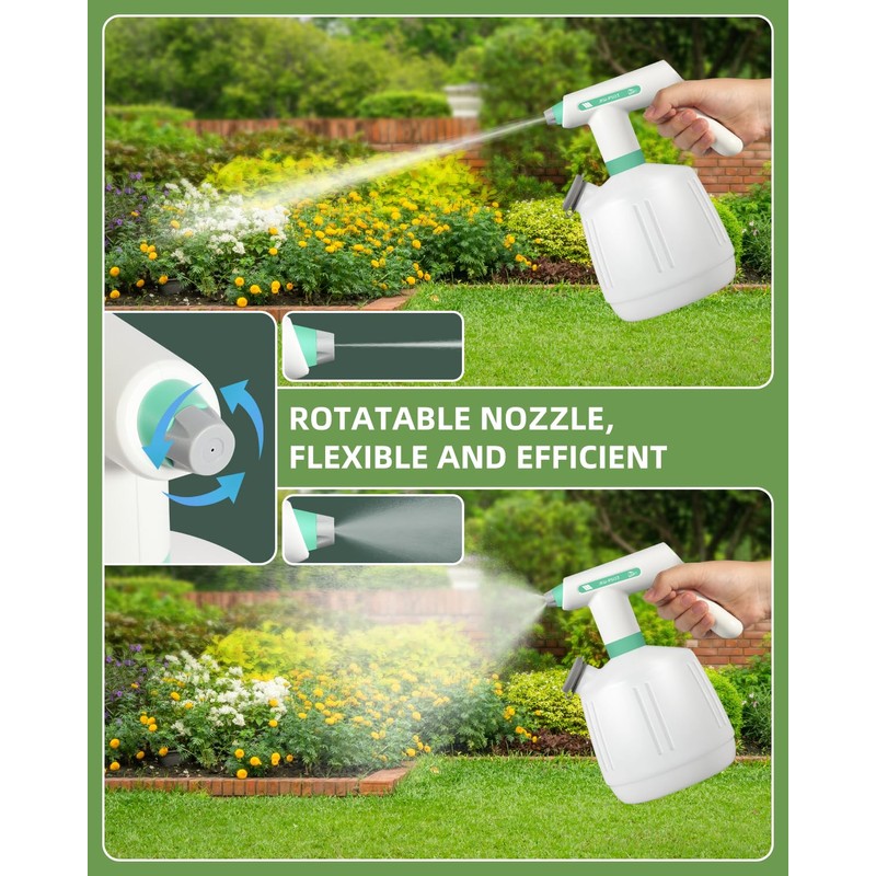 Uten Cordless Electric Sprayer - 2L Rechargeable Electric Spray Bottle,