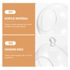 DOITOOL 10pcs Christmas Decoration Ball Plastic Flower Pots Clear Fillable