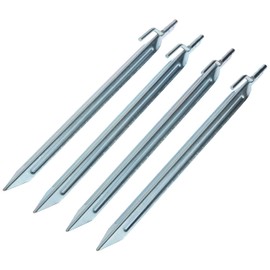 Coghlan's Heavy-Duty Steel Tent Stakes for Secure Camping, Galvanized Durable Outdoor Anchors, Ideal for Tents, Tarps, and Shelters in Hard or Soft Ground, 12" 4-Pack