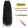 CISINPO Boho Twist Crochet Hair 24 Inch, 8 Packs Wavy