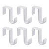 1st Choice Over The Door Hooks 6 Pack, Reversible Sturdy