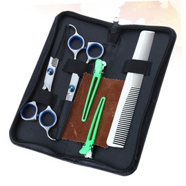 Healvian Hair Cutting Trimming Kit 5pcs Professional Hairdressing Scissors Clipper Comb Storage Bag Belt for Barbershop or Home