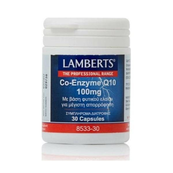 LAMBERTS CO-ENZYME Q10 100MG 30CAPSULES