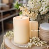 2.8x4 Pillar Candles Set of 6, Unscented Ivory Pillar Candles