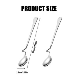 RDNKVB 4pcs Honey Spoon Stainless Steel Long Handle Honey Spoon Hanging Jam Spoon Stainless Steel Mixing Spoon for Jam Syrup Yoghurt Molasses Honey Spoon Stainless Steel