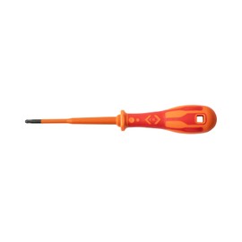 C.K Dextro VDE Ultra Slim Modulo Electrical Screwdriver SL/PH2 x 100mm, Plusminus Thin, Electricians Insulated Terminal MCB Screwdrivers, Precision Grip Tip, Fuse Board Screw Driver, Hand Tools T49246