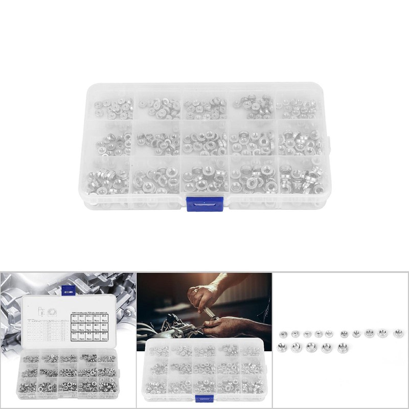 300pcs Nuts Kit Metal Self Clinching Nuts Pressure Riveting Nuts