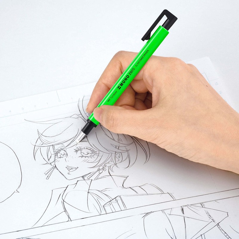 Tombow EH-KUR63 Precision Eraser Neon Green