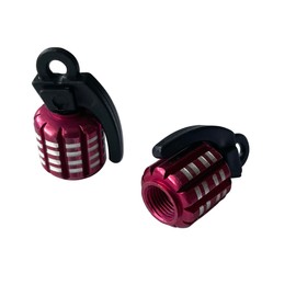 MotorToGo 2X Red Tire Valve Stem Caps Compatible for Hyundai Genesis Coupe