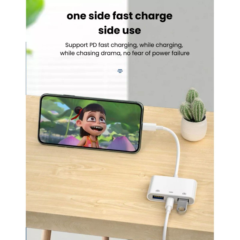 Acefast Adaptador Transferencia Datos Usb Tipo C Función Otg Carga