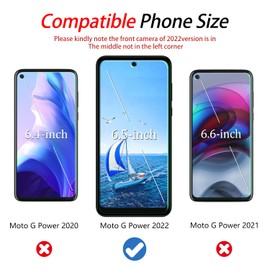 KAREEN (2 Pack) Designed for Motorola Moto G Power 2022 Tempered Glass Screen Protector, Anti Scratch, Bubble Free, 9H Hardness