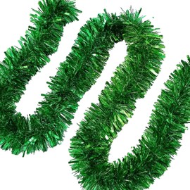 Copeflap Glittering Garland, Tree Decoration, Mall, Total Length 32.8 ft (10 m), Party, Tinsel Garland, (Rose Pink)