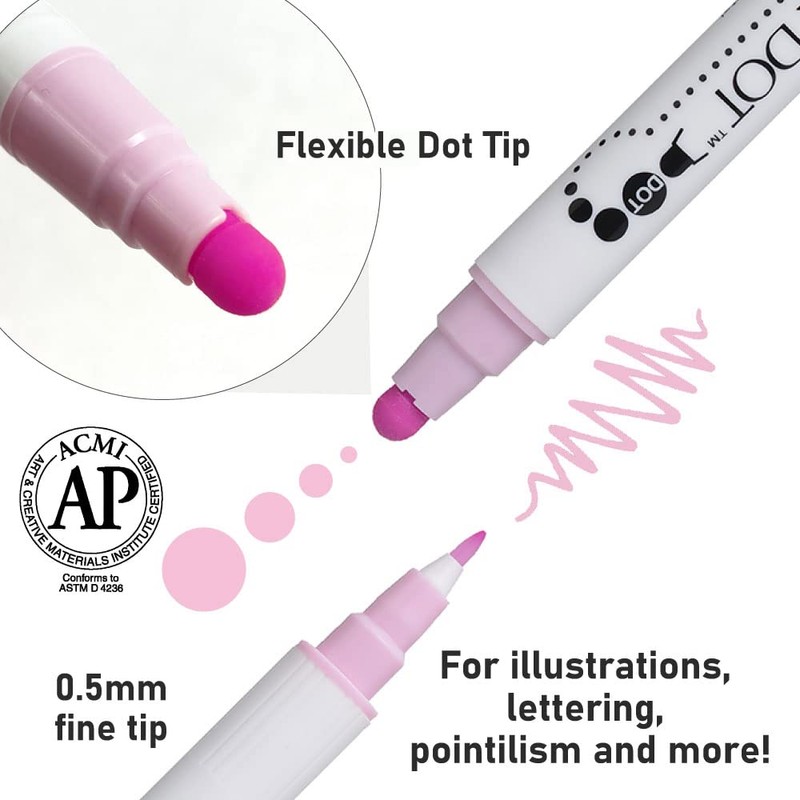 Zig Kuretake Clean Colour Dot 4 Colours Set Dual Tip