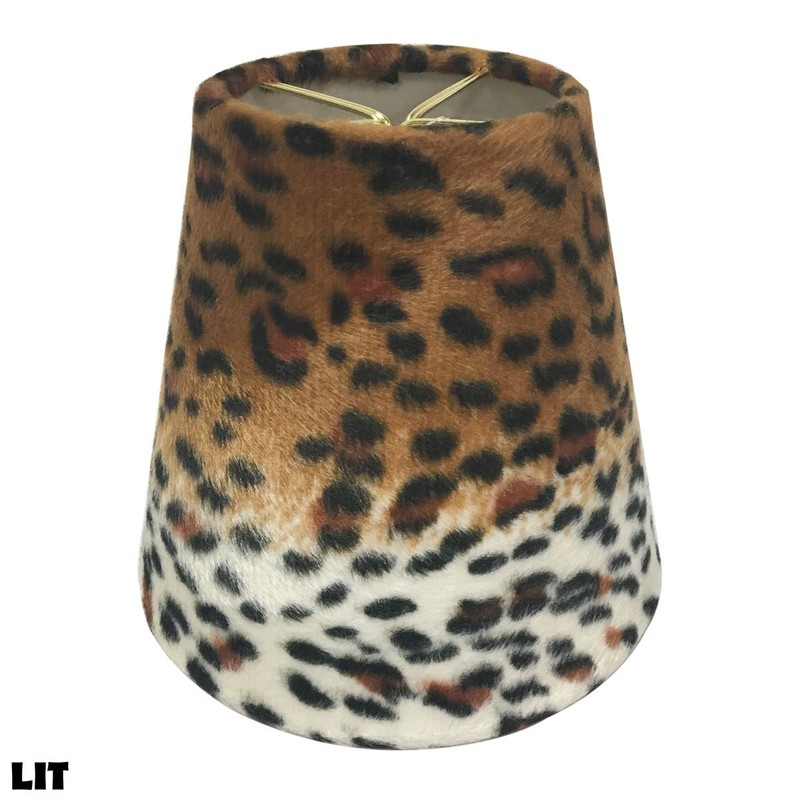 Royal Designs 5" Black & Brown Small Leopard Print Chandelier