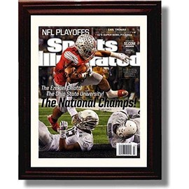 Ohio State Football Ezekiel Elliott SI Autograph Promo Print - 2014 National Champs! - Framed 8x10