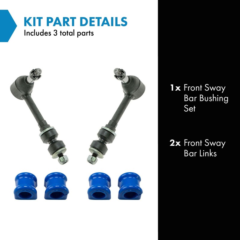 TRQ Front Suspension Kit Sway Bar Bushing Set Sway Bar