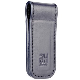 GH GOLD HORSE Slim Magnetic Money Clip Genuine Leather Business Card Holder for Men (Grey)