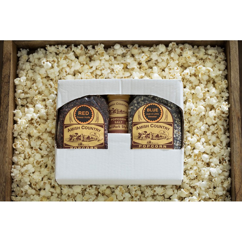 Amish Country Popcorn | 2-2 lb Bags | Red and